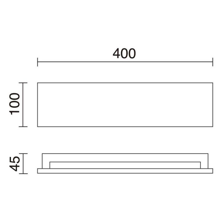 Aplique de Exterior STONE IP65 LED SMD 12W 825lm 3000K CONCRETE Rojo CRISTHER 965C-L3112A-NR