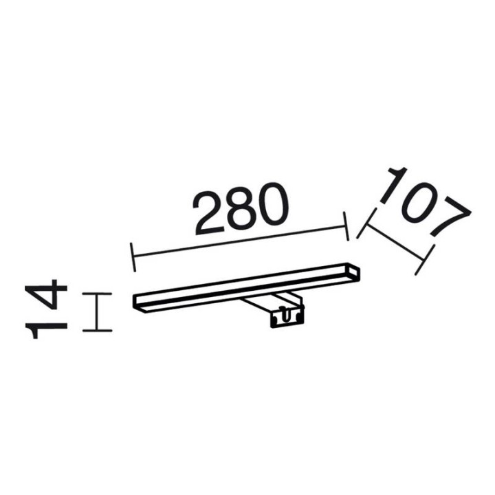Aplique baño BLIZZARD IP44 LED SMD 6W 4000K Cromo EXO 970A-L0206B-32