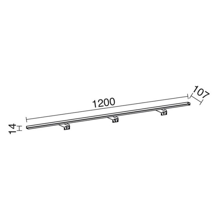 Aplique baño BLIZZARD IP44 LED SMD 18W 4000K Cromo EXO 970E-L0218B-32