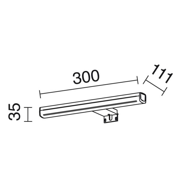 Aplique baño SLEET IP44 LED SMD AC 6W 3000/4000/5700K Cromo EXO 972A-L4106B-32