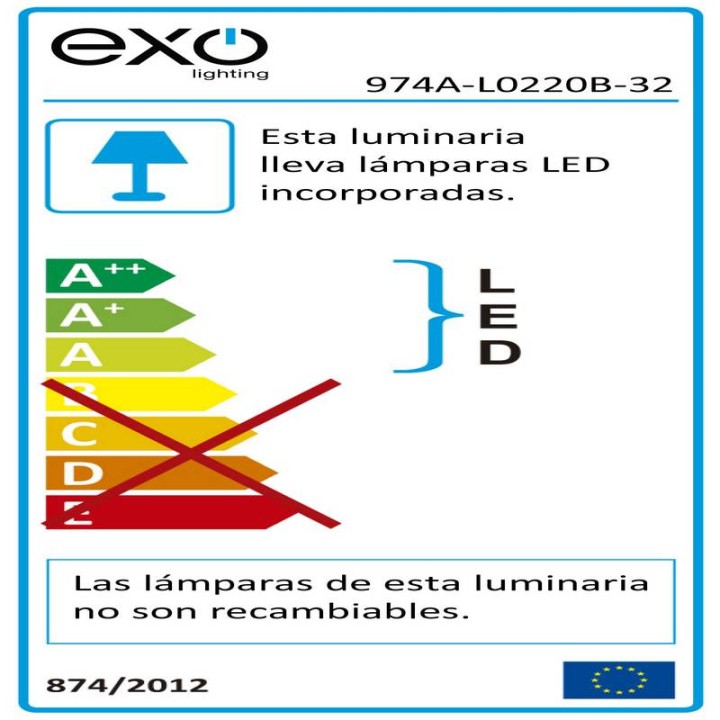 Espejo baño MINERVA 80x70cm IP44 LED SMD 20W 4000K CROMO EXO 974A-L0220B-32