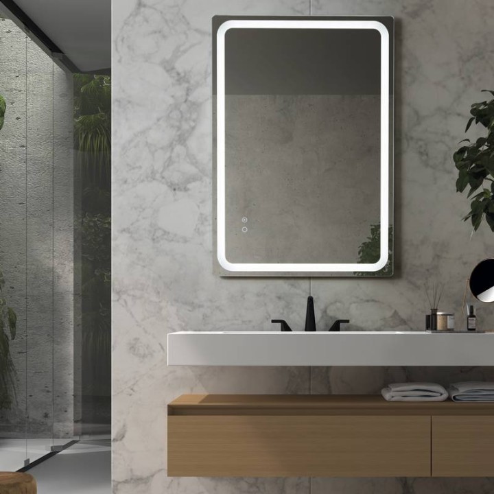 Espejo baño MINERVA touch 100x70cm IP44 LED SMD 20W 4000K CROMO EXO 974D-L0220B-32