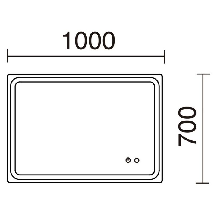 Espejo baño MINERVA touch 100x70cm IP44 LED SMD 20W 4000K CROMO EXO 974D-L0220B-32
