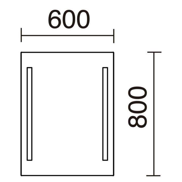 Espejo baño AFRODITA 60x80cm IP44 LED SMD 2x10W 4000K CROMO EXO 975A-L0220B-32
