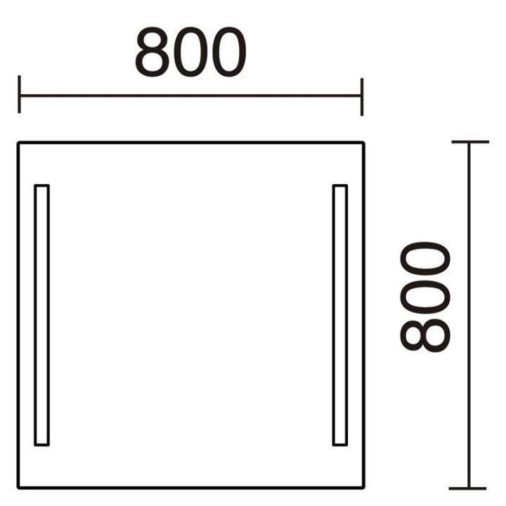Espejo baño AFRODITA 80x80cm IP44 LED SMD 2x10W 4000K CROMO EXO 975B-L0220B-32