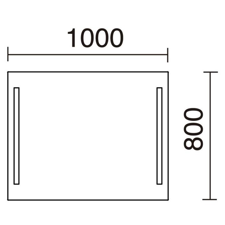 Espejo baño AFRODITA 100x80cm IP44 LED SMD 2x10W 4000K CROMO EXO 975C-L0220B-32