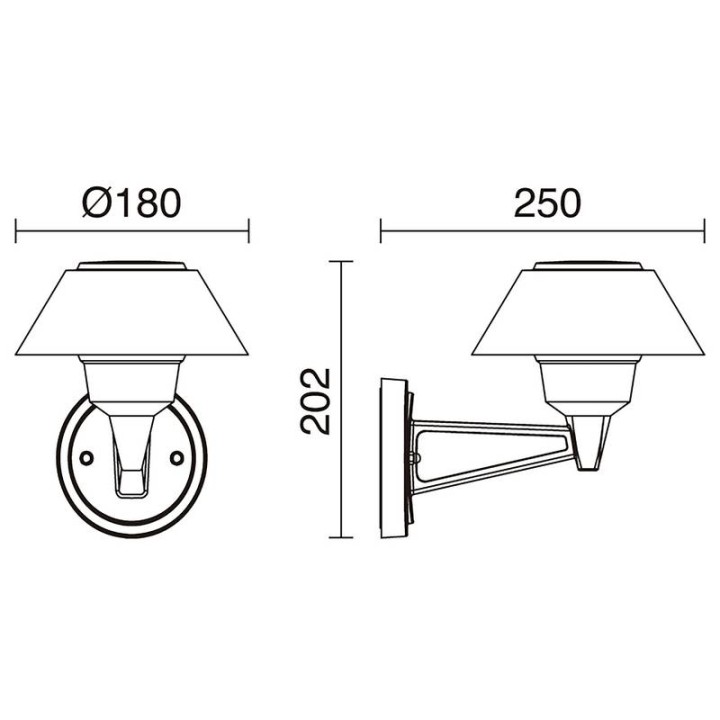 Aplique de Exterior BUCKET IP65 LED SMD 10W 3000K Antracita DOPO 976A-L3110B-04