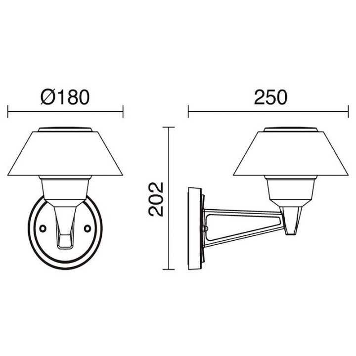 Aplique de Exterior BUCKET IP65 LED SMD 10W Corte de Fase C 3000K Antracita DOPO 976A-L31RCB-04