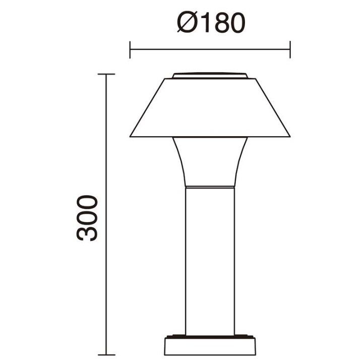 Baliza BUCKET H300 IP65 LED SMD 10W 3000K Antracita DOPO 976B-L3110B-04