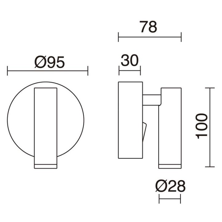 Aplique lector MINIMAL IP20 LED SMD 3W 3000K Blanco EXO 977A-L0103A-01