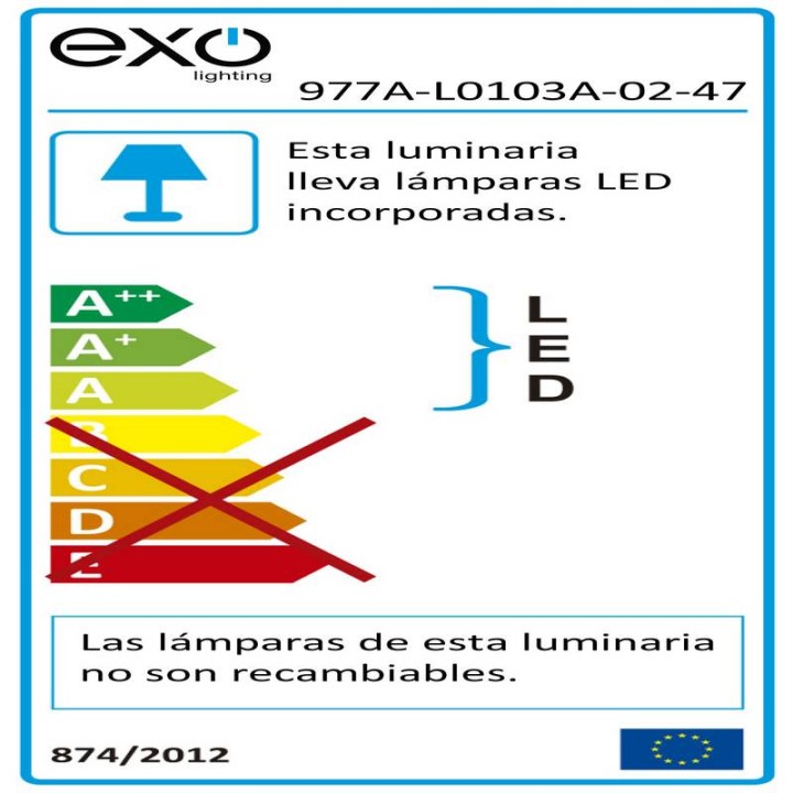 Aplique lector MINIMAL IP20 LED SMD 3W 3000K Negro/Oro EXO 977A-L0103A-02-47