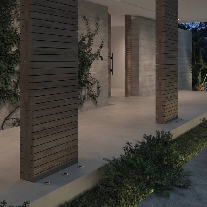 Lámpara empotrable para exterior suelo NABUCO IP68 LED COB 4W 380lm 3000K Inox CRISTHER 980I-L0104H-30