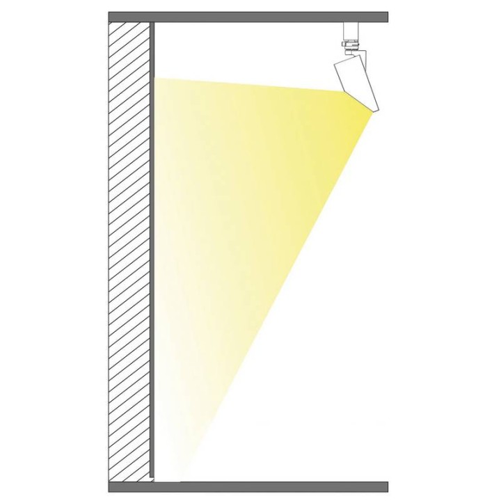 Proyector wall-washer FALL LED 30/40/50W 3000/3500/4000K 60x90º Negro INDELUZ 983A-L41MPA-02