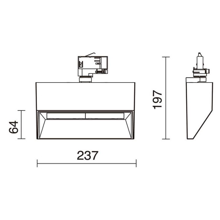 Proyector wall-washer FALL LED 30/40/50W 3000/3500/4000K 60x90º Negro INDELUZ 983A-L41MPA-02