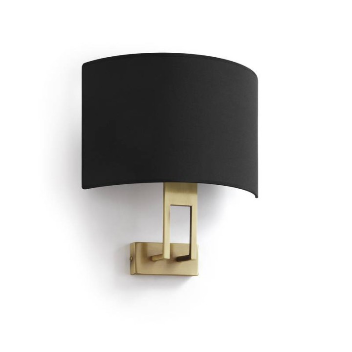 Aplique CLASSICAL E27 40W Ø45 Oro + Pant. Algodón Negro EXO 986A-G05X1A-47-CB