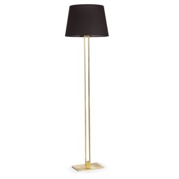 Pie salón CLASSICAL E27 60W Oro + Pant. Algodón Negro EXO 986C-G05X1A-47-CB
