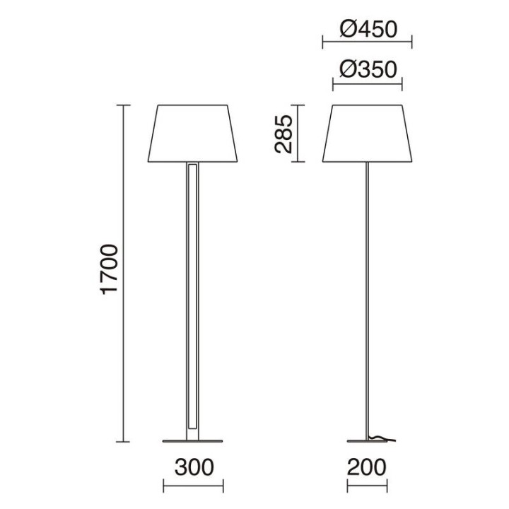 Pie salón CLASSICAL E27 60W Oro + Pant. Algodón Negro EXO 986C-G05X1A-47-CB