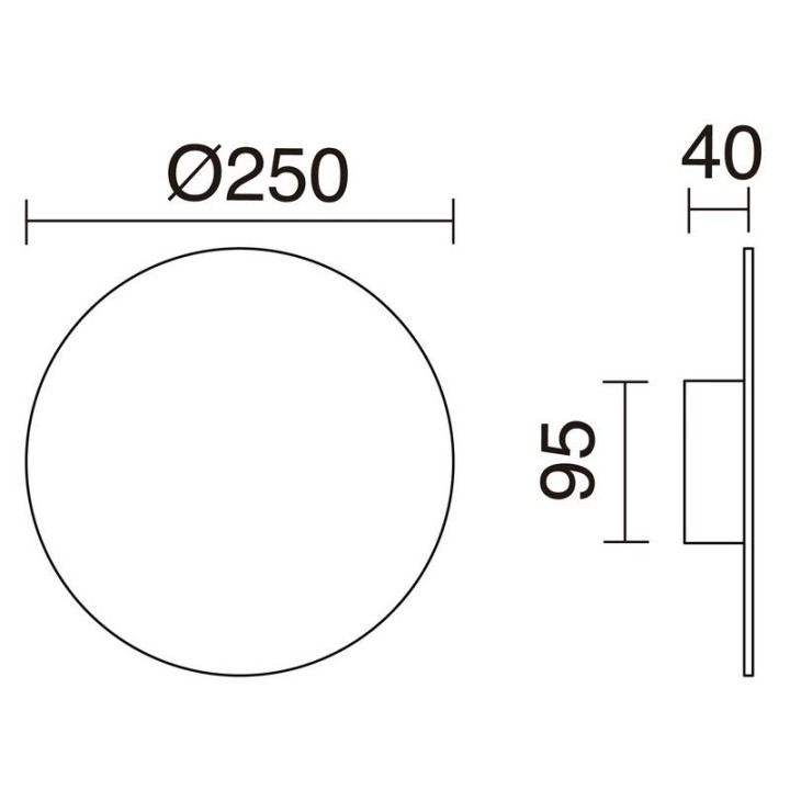 Aplique CIRCULAR IP20 LED SMD 13W 3000K Blanco EXO 988B-L0113B-01