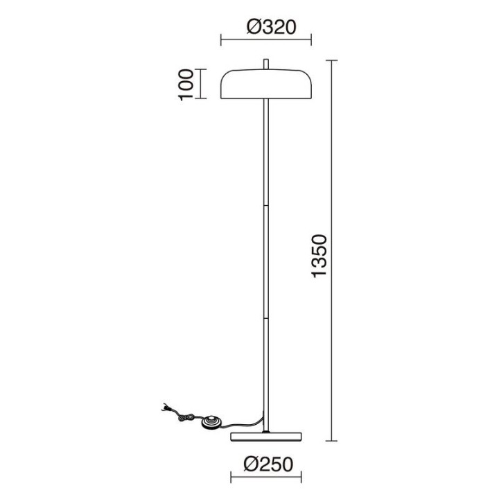 Pie de salón TAICHI IP20 2xE27 MAX. 40W Blanco EXO 992B-G04X1A-01