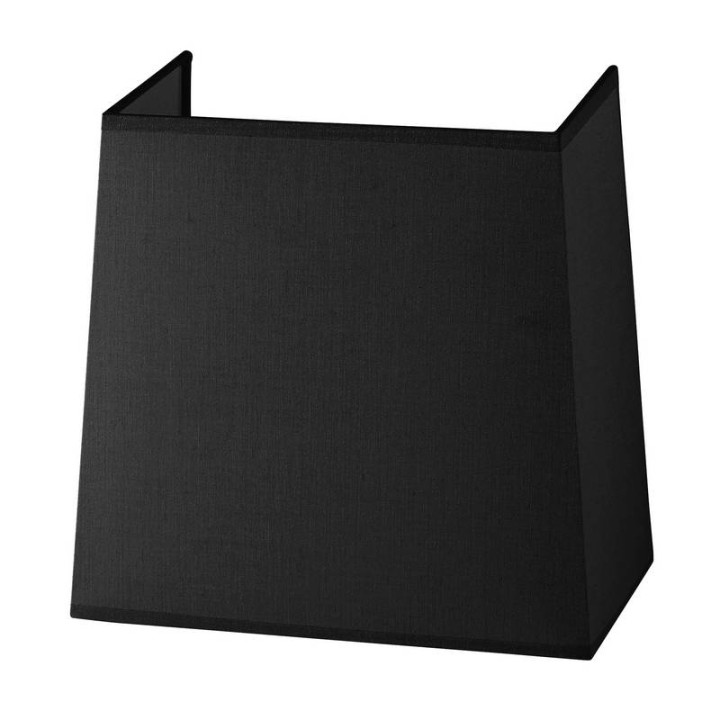 Pantalla Aplique piramidal 22cm cotoné negro EXO A27A-004-CB
