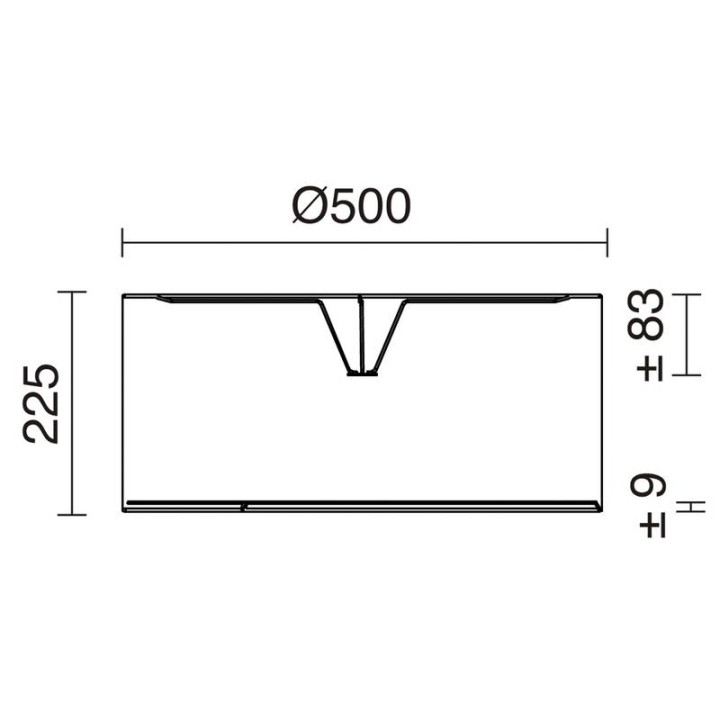 Pantalla Diagonal Plástico negro EXO A37A-004-SB