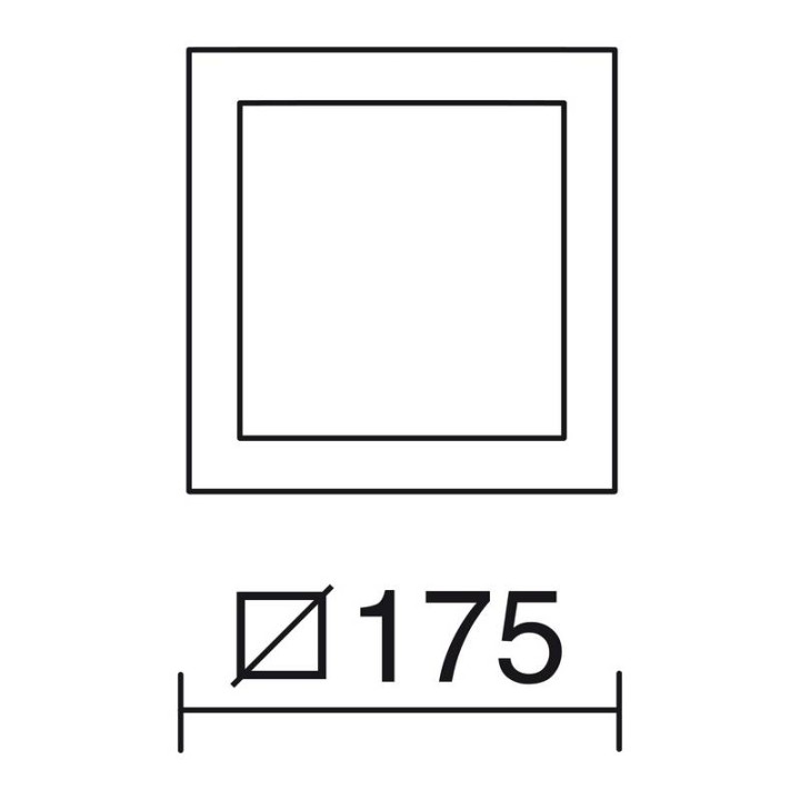 ATOLON marco modular para 1 unidad Negro INDELUZ A45A-738-02