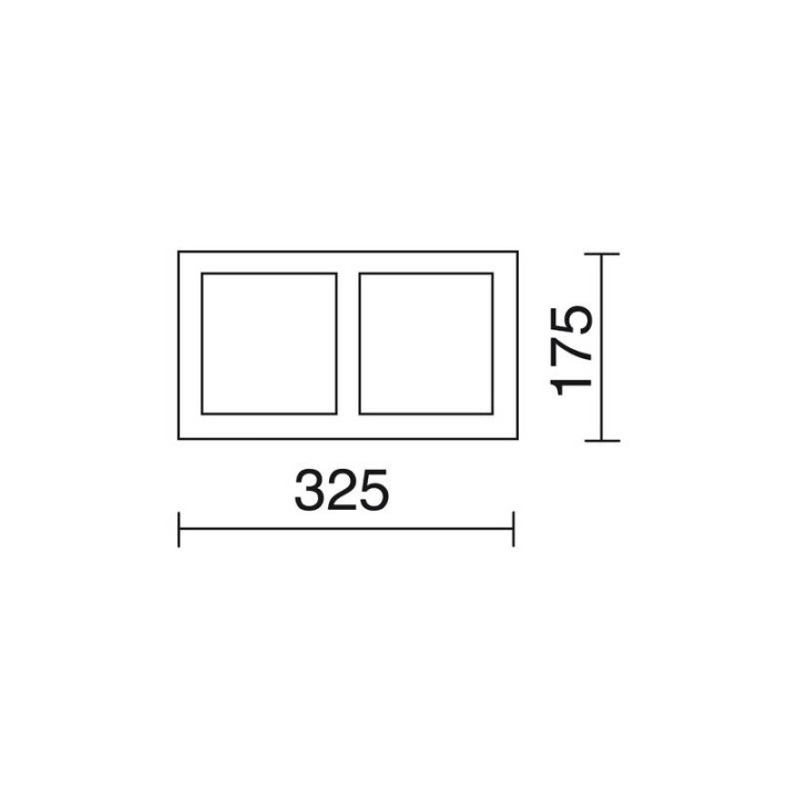 ATOLON marco modular para 2 unidades Gri INDELUZ A45B-738-03