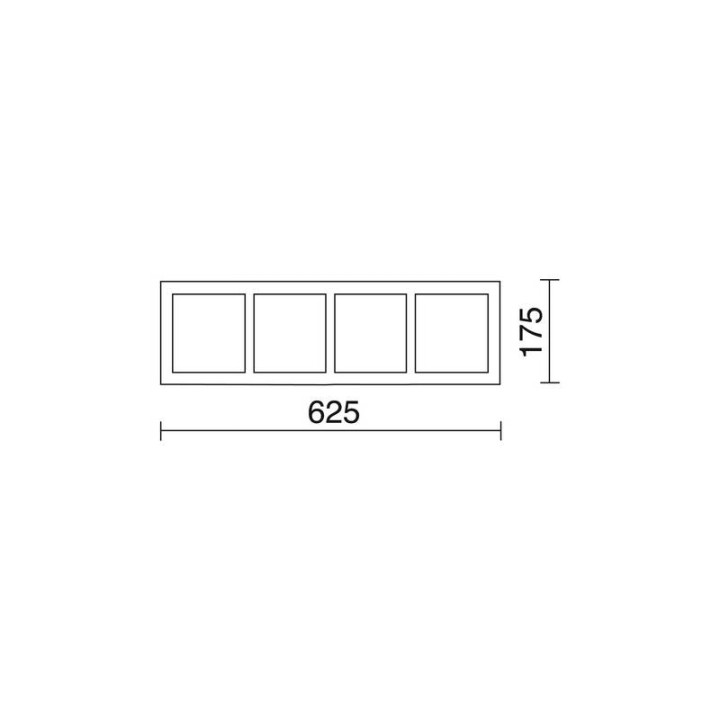 ATOLON marco modular para 4 unidades Gri INDELUZ A45D-738-03