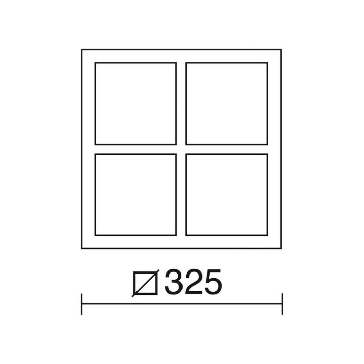 ATOLON marc modular para 2x2 unidades Bl INDELUZ A45E-738-01