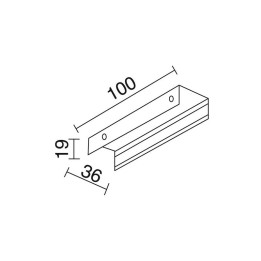 TRACK Lev larg.cable-tija car.DALI Bl INDELUZ A53F-786-01