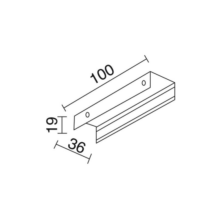TRACK Lev larg.cable-tija car.DALI Bl INDELUZ A53F-786-01