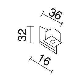 TRACK Tapa final carril 3E Blanco INDELUZ A53G-786-01