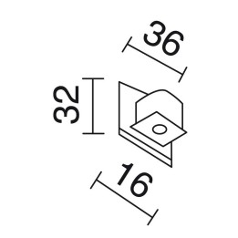 TRACK Tapa final carril DALI 3E Blanco INDELUZ A54A-786-01