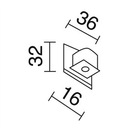 TRACK Tapa final carril DALI 3E Negro INDELUZ A54A-786-02
