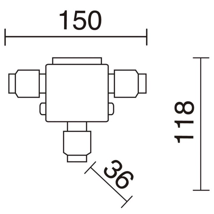 Caja conexiones 3 vias IP-68   - B03D-X33X2A-02