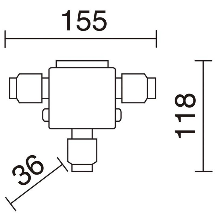 Caja conexiones 3 vias IP-68   - B03D-X33X2A-02