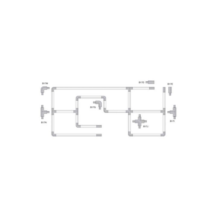 TRACK carril trifasico L300 cm blanco INDELUZ B17C-X33X2B-01