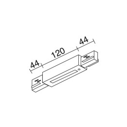 TRACK Alimentaci central carril 3E Gris INDELUZ B17H-X33X2B-03
