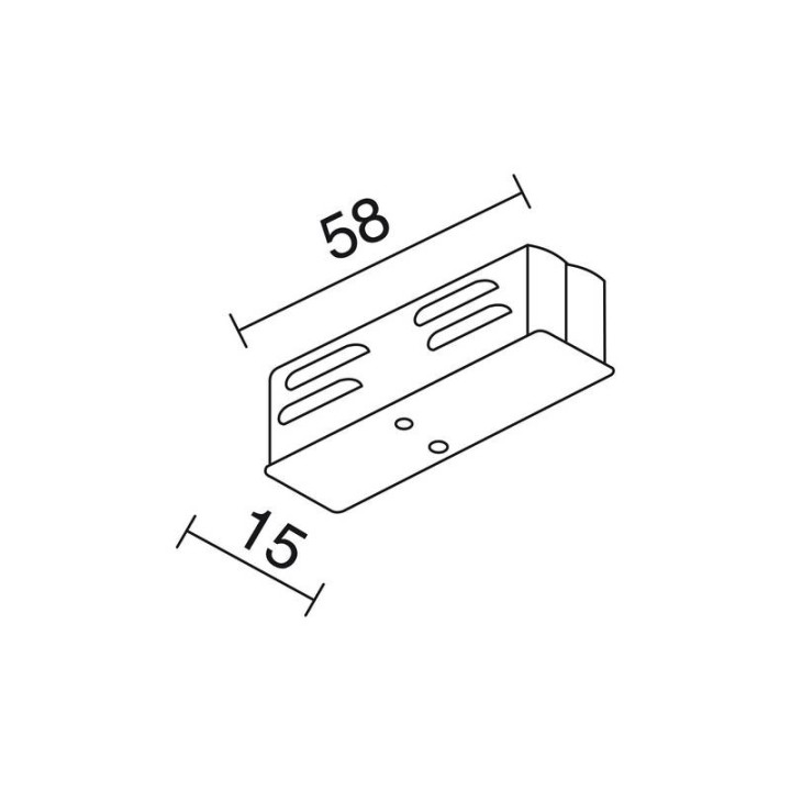TRACK Unión lineal contact carril 3E Gr INDELUZ B17L-X33X2B-03