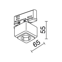 TRACK Base SCHUKO carril 3E Blanco INDELUZ B17O-X33X2B-01