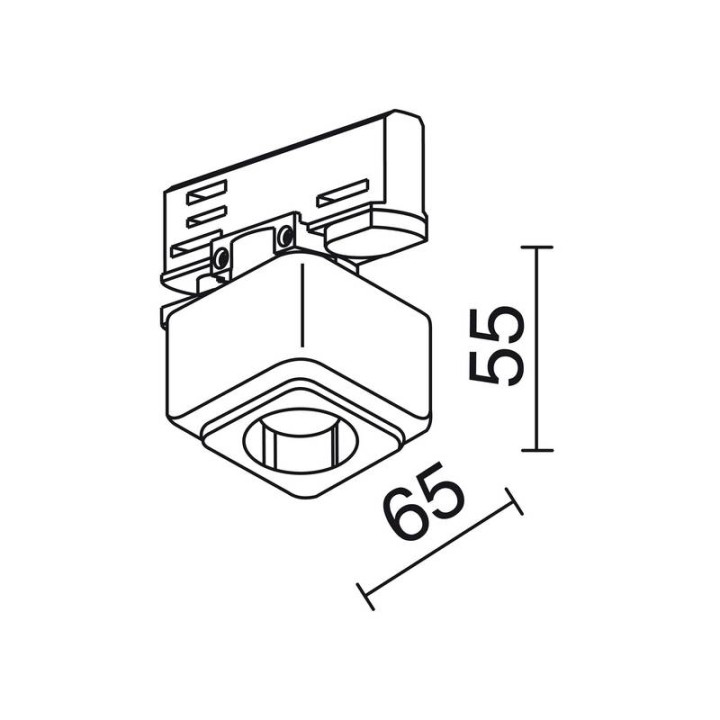 TRACK Base SCHUKO carril 3E Blanco INDELUZ B17O-X33X2B-01