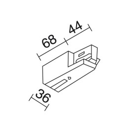 TRACK Aliment Derecha carril DALI 3E Ng INDELUZ B18D-X33X2U-02
