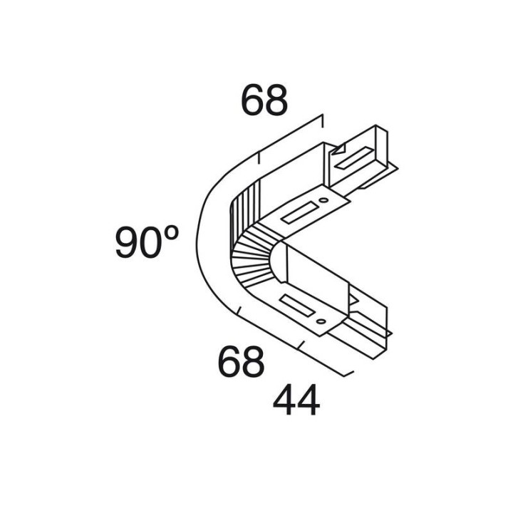 TRACK Unión flexible carril DALI 3E Neg INDELUZ B18J-X33X2U-02