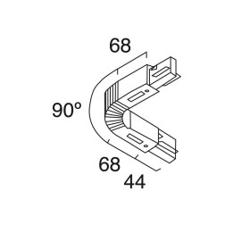 TRACK Unión flexible carril DALI 3E Gr INDELUZ B18J-X33X2U-03