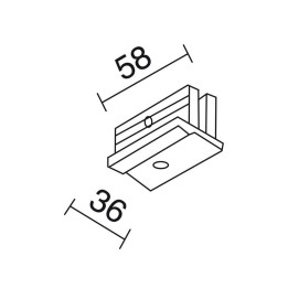 TRACK Uni.lin. contac carril DALI 3E Ng INDELUZ B18K-X33X2U-02