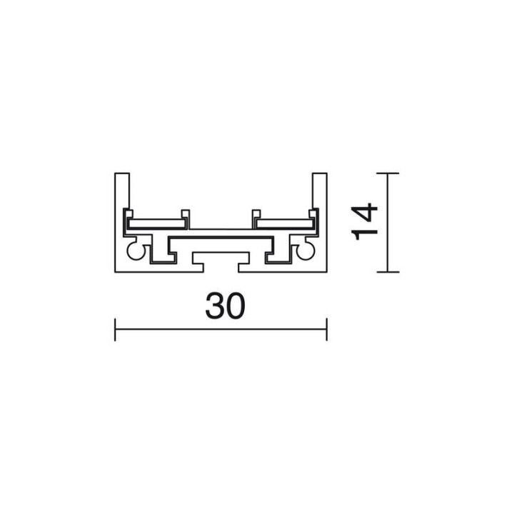 Carril SNAP 12V DC 600mm Ng INDELUZ B20A-X33X2E-02