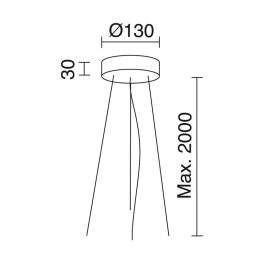 Acces.suspensión BILOG Blanco INDELUZ B21A-X33X2A-01