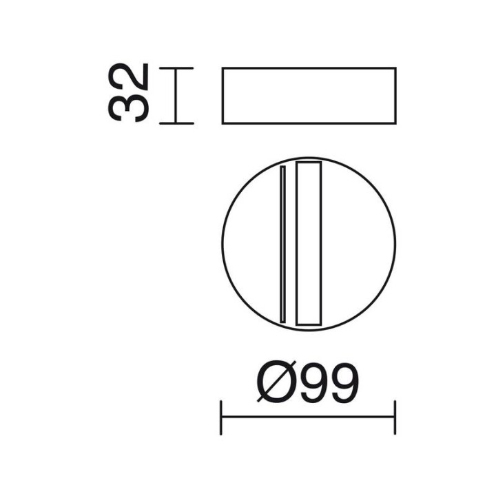 BASE ADAPTADOR (ENIGMA) Ø99MM Bl INDELUZ B25-X33X2B-01