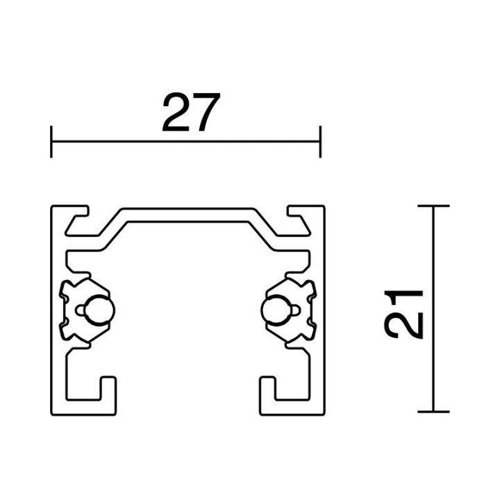 Carril 3 mt blanco INDELUZ B27C-X33X2V-01