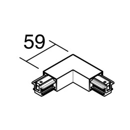 Codo derecho blanco INDELUZ B27F-X33X2V-01